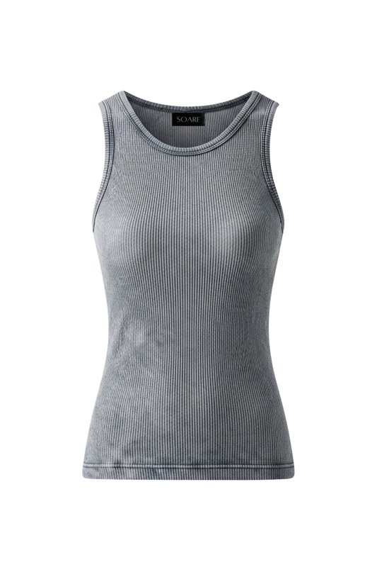 BURNOUT RIBBED TANK