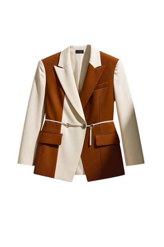 RUST SPLIT-TONE BLAZER